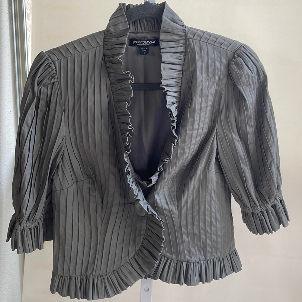 Betsey Johnson pin-tuck jacket